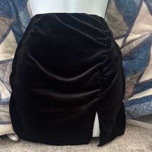 Bozzolo Black Velvet Mini Skirt